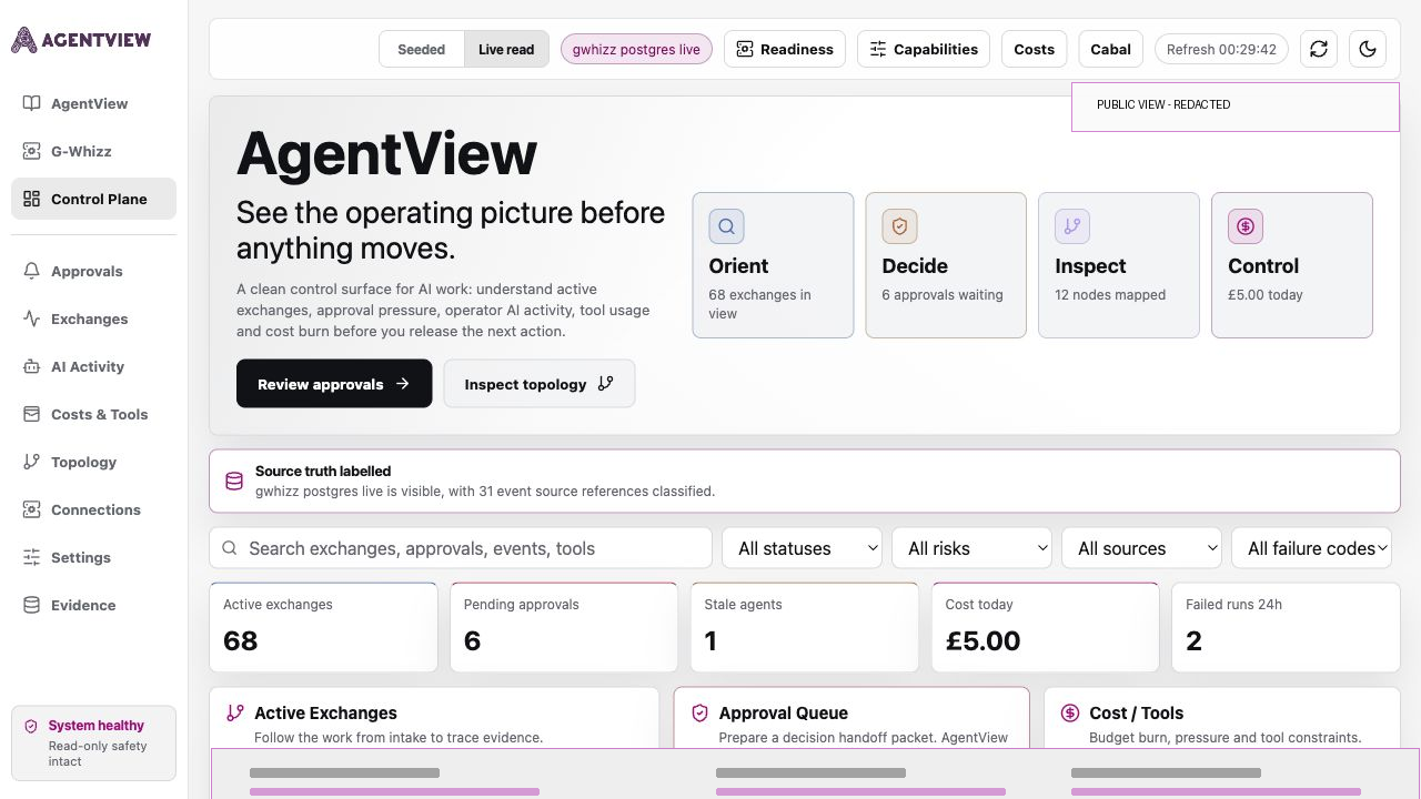 Preview of the AgentView minisite